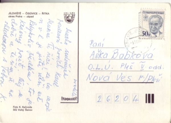 Jíloviště - Čisovice - Řitka 1986 95 004 ●
